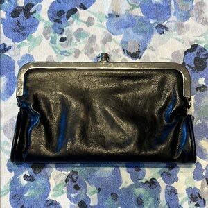 Black Leather Clutch Bag